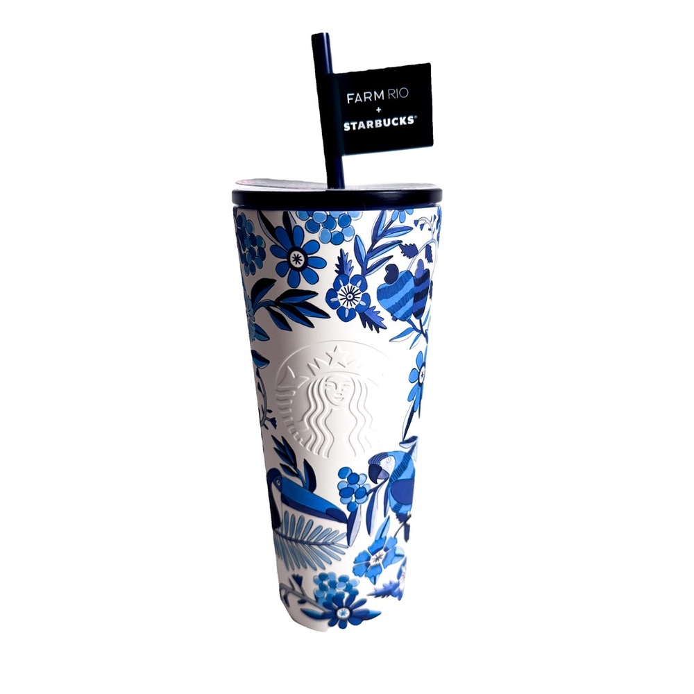 🎈🎉Host Pick🎊🎉Starbucks + Farm Rio Lenco Azulejo Limited Edition Venti Tumbler